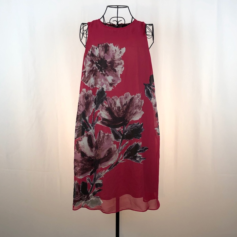 Just...Taylor sheer floral sleeveless dress 10